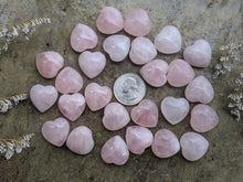 Load image into Gallery viewer, Rose Quartz Hearts (Puffy)- Drilled
