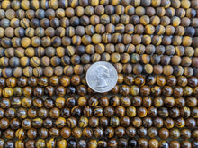 Load image into Gallery viewer, Tigers Eye 8mm Round Beads - Polished

