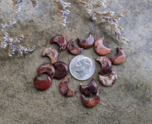 Load image into Gallery viewer, Red Brecciated Jasper Crescent Moon Bead
