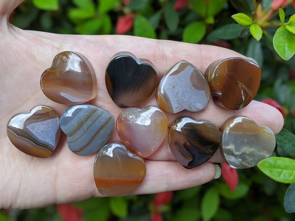 Closeout Agate Hearts