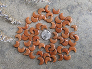 Orange Aventurine Crescent Moon Bead