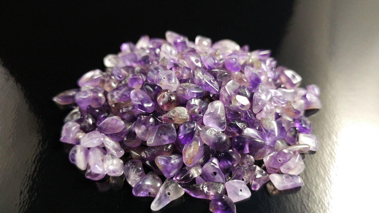 Amethyst Chip Beads (Dark)