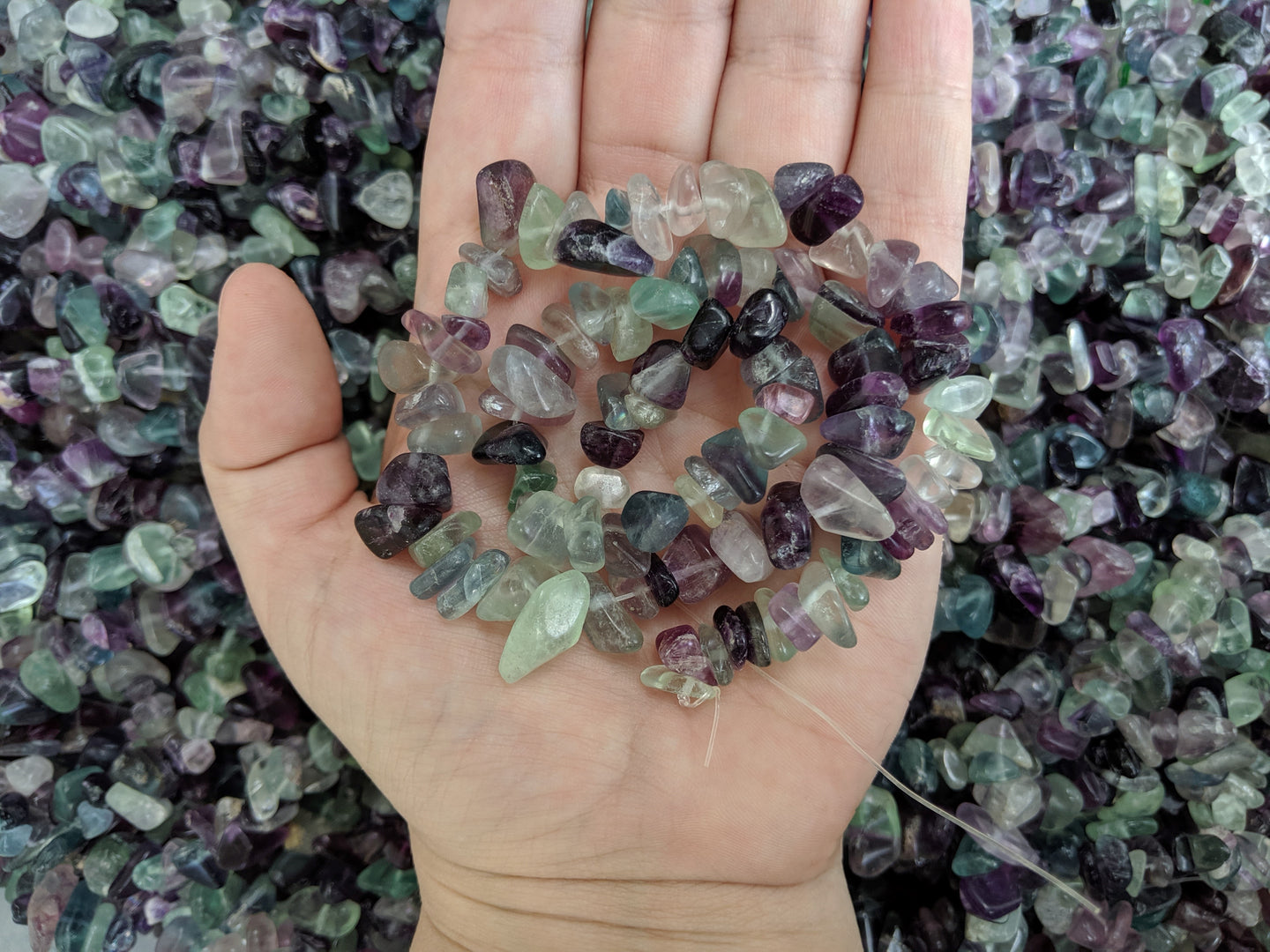 Fluorite Large Chip Beads