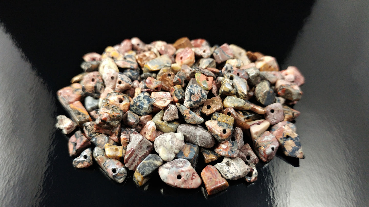 Leopardskin Jasper Chip Beads