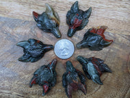 Bloodstone (African) Wolf Pendant