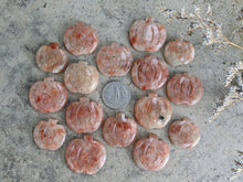 Load image into Gallery viewer, Sunstone Carved Pumpkin Cabochons
