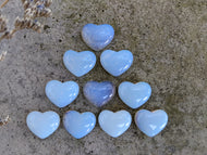 Opalite Heart Cabochons - 18mm