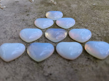 Load image into Gallery viewer, Opalite Heart Cabochons - 18mm
