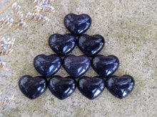 Load image into Gallery viewer, Blue Goldstone Heart Cabochons - 18mm
