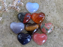 Load image into Gallery viewer, Botswana Agate Heart Cabochons - 18mm
