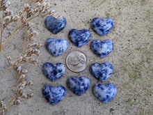 Load image into Gallery viewer, Sodalite Heart Cabochons - 18mm
