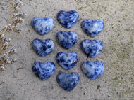 Blue Spot Jasper Heart Cabochons - 18mm