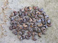Leopardskin Jasper Crescent Moon Bead