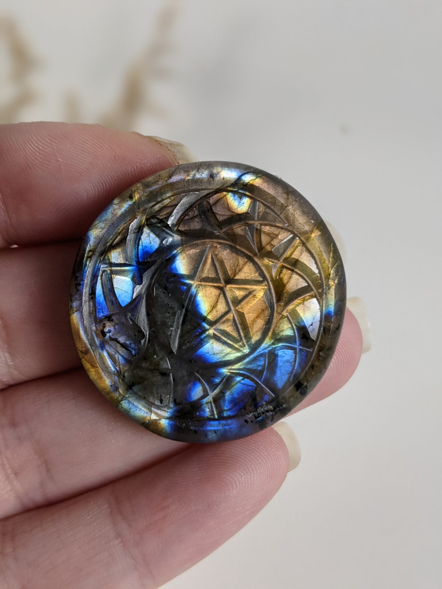 Labradorite Pentacle Cabochon