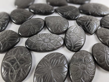 Load image into Gallery viewer, Silver Sheen Obsidian Carved Cabochons
