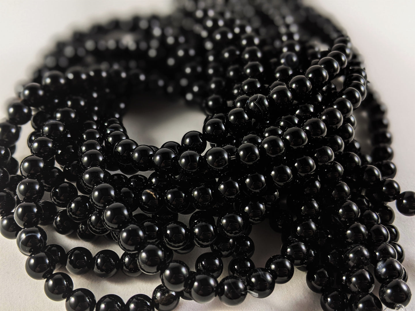 Black Onyx 6mm Round Beads