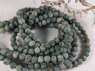 Turquoise (African) Matte Round Beads - 6mm and 8mm