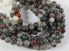 Load image into Gallery viewer, Bloodstone (African) 8mm Round Beads
