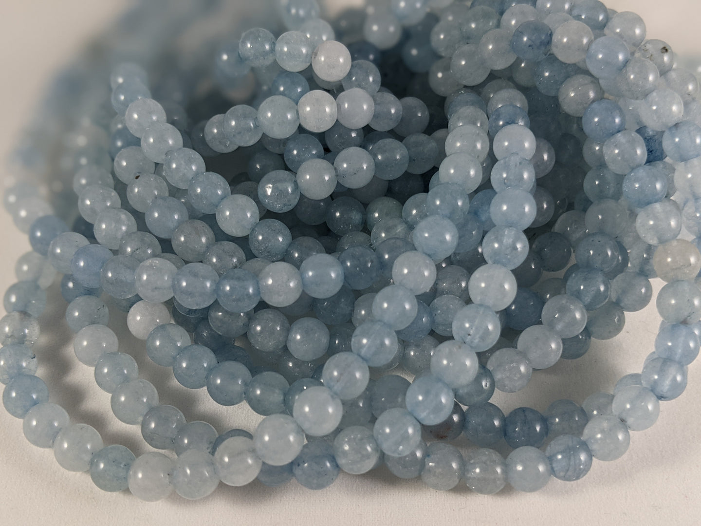 Aqua Jade 6mm Round Beads