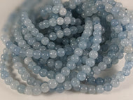 Aqua Jade Round Beads - 6mm