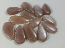 Load image into Gallery viewer, Peach Moonstone Teardrop Cabochons
