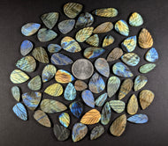 Labradorite Carved Leaves