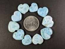 Load image into Gallery viewer, Larimar Heart Cabochons
