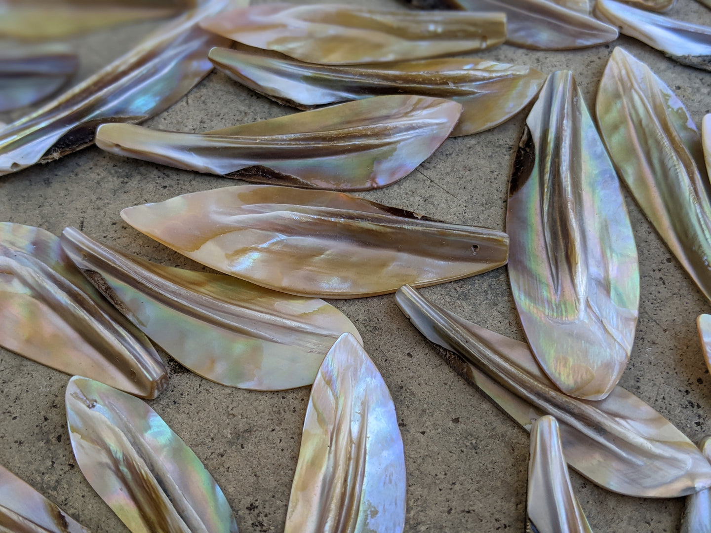 Mother of Pearl Leaf Beads