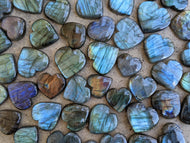 Labradorite Heart Cabochons