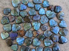 Load image into Gallery viewer, Labradorite Heart Cabochons
