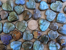 Load image into Gallery viewer, Labradorite Heart Cabochons
