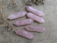 Rose Quartz Large Double Terminated Points