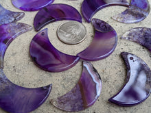 Load image into Gallery viewer, Agate Moons - Purple

