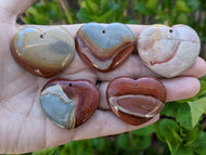 Polychrome Jasper Hearts