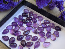 Load image into Gallery viewer, Amethyst Teardrop Cabochons - 6x9mm
