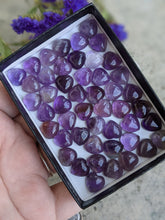 Load image into Gallery viewer, Amethyst Heart Cabochons - 10mm
