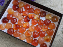 Load image into Gallery viewer, Carnelian Heart Cabochons - 10mm
