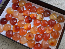 Load image into Gallery viewer, Carnelian Heart Cabochons - 10mm
