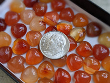 Load image into Gallery viewer, Carnelian Heart Cabochons - 10mm
