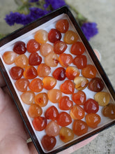 Load image into Gallery viewer, Carnelian Heart Cabochons - 10mm
