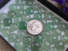 Load image into Gallery viewer, Green Aventurine 10mm Heart Cabochons
