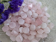 Rose Quartz Faceted Coins