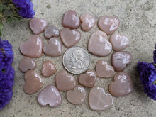 Load image into Gallery viewer, Peach Moonstone Heart Cabochons
