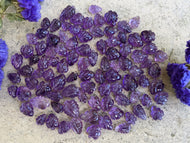 Amethyst Leaf Beads