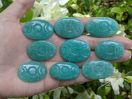 Amazonite Triple Moon Cabochons