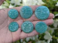 Load image into Gallery viewer, Amazonite Carved Face Cabochons
