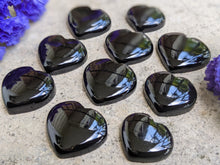 Load image into Gallery viewer, Black Onyx Heart Cabochons
