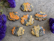 Bumblebee Jasper Lotus Cabochons