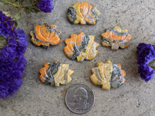 Load image into Gallery viewer, Bumblebee Jasper Lotus Cabochons
