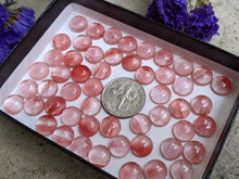 Load image into Gallery viewer, Cherry Quartz Cabochons - 8mm Round
